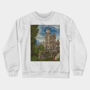 Susanna in the Bath and the Stoning of the Elders by Albrecht Altdorfer Crewneck Sweatshirt